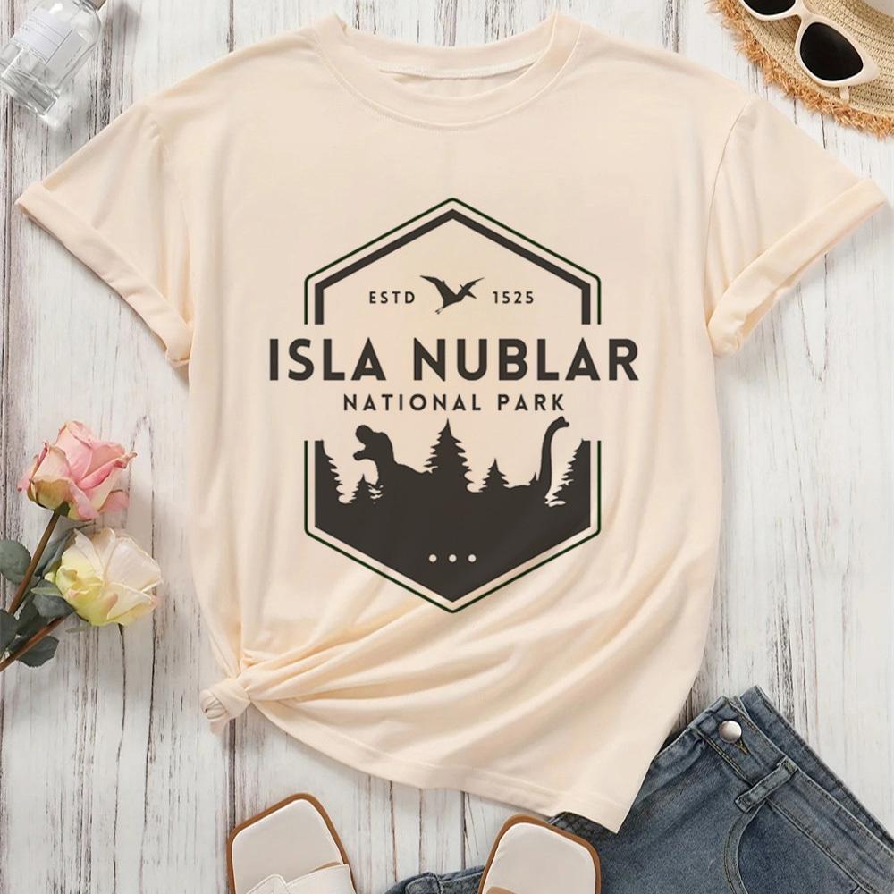 Jurassic Park Top Tees Teen Graphic Trendy Kawaii Pastel Harajuku  T Shirt 2000s Streetwear Pastel Gothic University Comfortable
