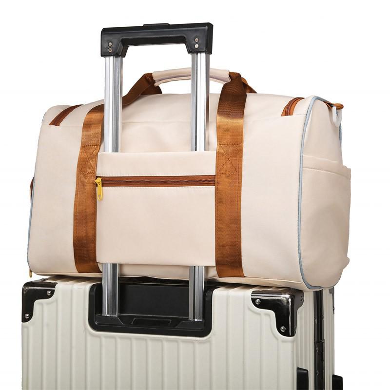 Color Block Casual Gym Bag - Large Capacity Women's Handbag & Men's Crossbody Travel Bag