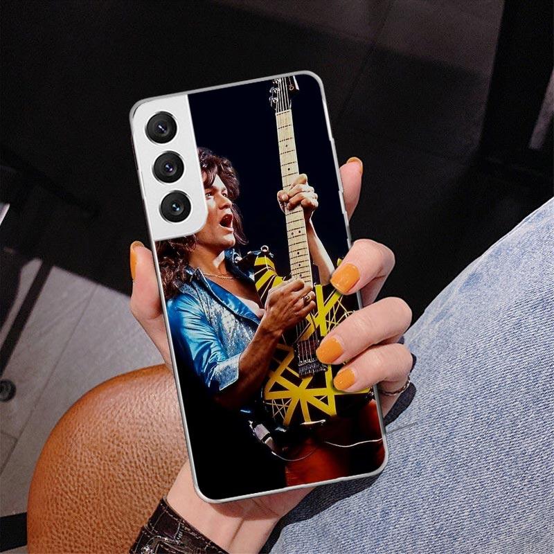 Eddie Van Halen Graphic Guitar Phone Case For Samsung Galaxy S24 S25 Edge S26 Ultra S23 S22 S21 Plus S20 FE + Personalized Print