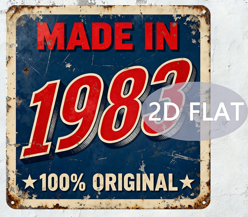 Vintage Original D Flat Aluminum Sign Retro x Inch Metal Wall Plaque Durable Outdoor Decoration