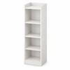 Freestanding Bookshelf Storage Shelf, Warm White, MDF, Full Back Panel, Adjustable Shelves