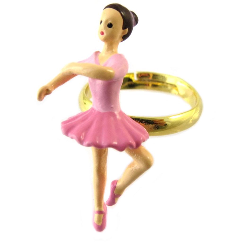 Les Trésors De Lily [P2033] - Bague artisanale 'Monde Merveilleux' (Rats d'Opera) rose doré