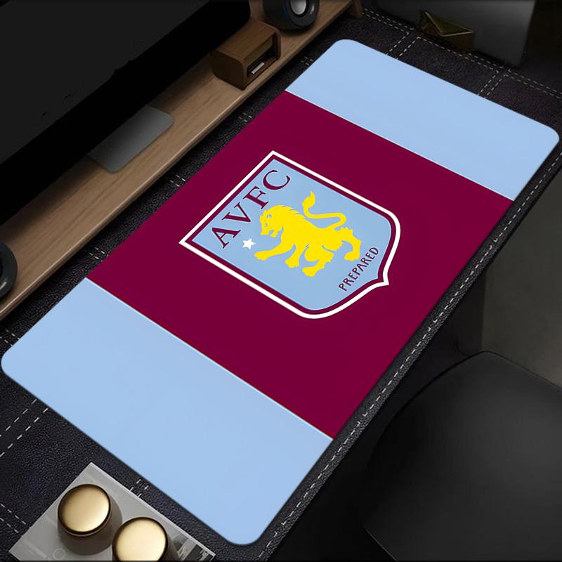 Aston Villa Fc Crest Mouse Pad, Rubber Base, Mouse Pad for Gamers and Office Use, Gaming Desk , Easy To Clean Mat Christmas fan gifts