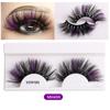 8D Colored Mink Hair False Eyelashes Natural Docile Thick Eyelashes