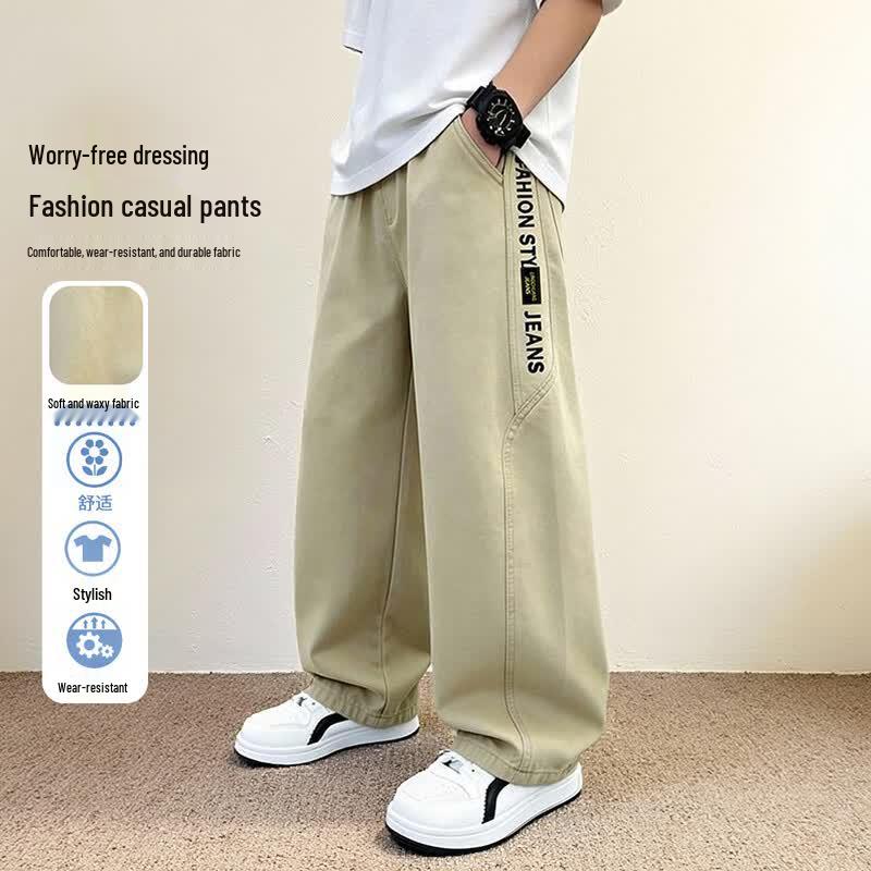 Prince Frog Boys  Summer Thin Wide-Leg Cargo Pants 160