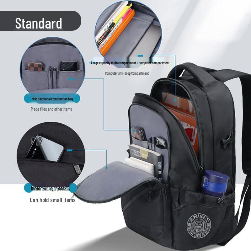 Sac à dos SWICKY pour homme, affaires, voyage, ordinateur portable
