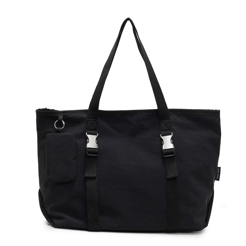 Bolsa de lona de grande capacidade feminina versátil tendência Harajuku estilo tooling funcional bolsa mensageiro bolsa de ombro de estudante