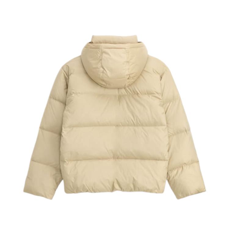 Vans Jachetă Puf cu Glugă Mânecă Lungă Culoare Solidă Prietenoasă cu Pielea Jachetă Unisex Bej VN000RVT4MG