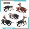 Spanish Bullfighting Set: North African Wild Bull & Tamed Bull Rider Figurine