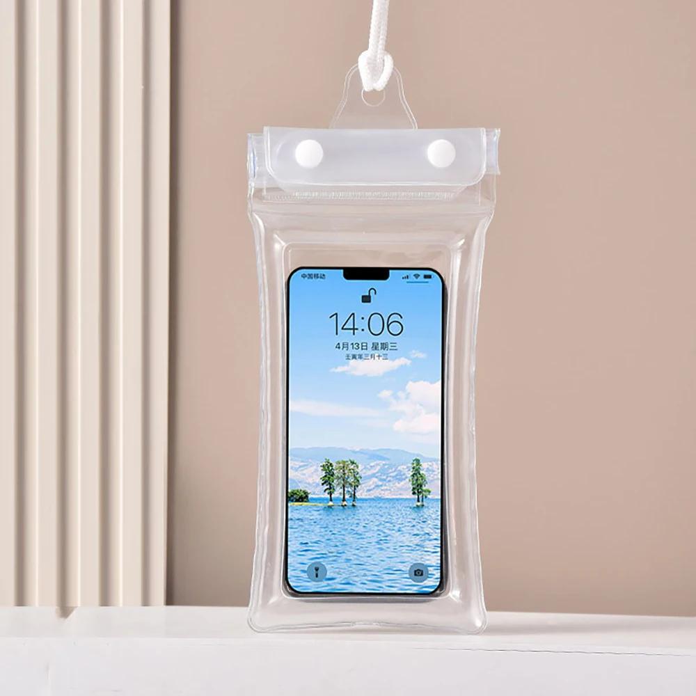 Waterproof Phone Case Pouch Swimming Floating Bag Cover For Iphone 13 14 15 16 Pro Samsung S23 S25 Xiaomi Huawei Below 6.8''