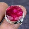Kashmir Red Ruby(Simulated) Gemstone 925 Sterling Silver Jewelry Ring Size 6 ETC-13819