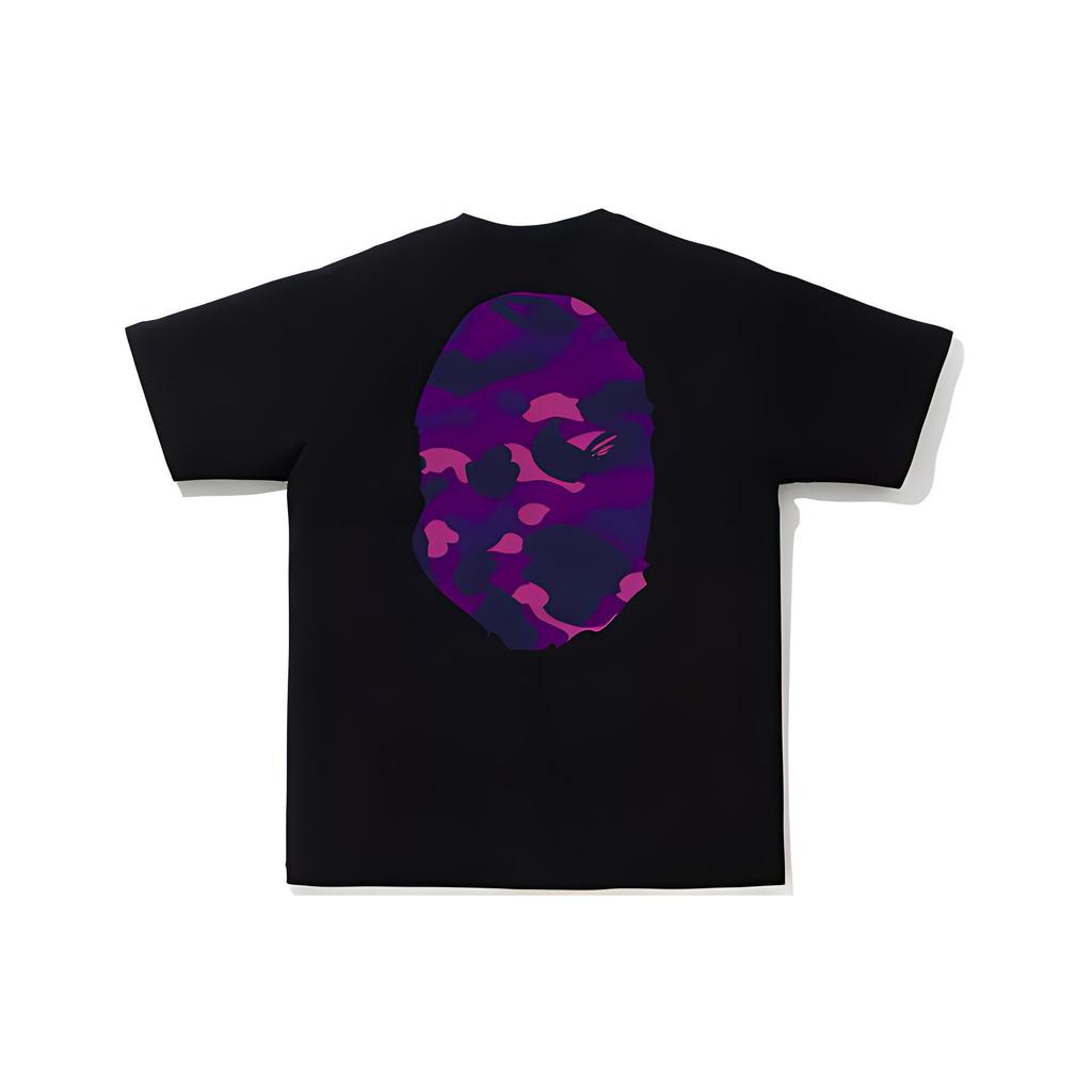 Bape A Bathing Ape Camo Ape Head T-Shirt 'Black Purple' Unisex Bape-ss18-016