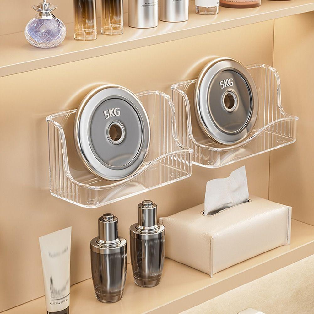 New Multifunctional Cosmetic Storage Box Cabinet Wall Mounted Oblique Desk Storage Organizer Transparent Bathroom Shelves Rack