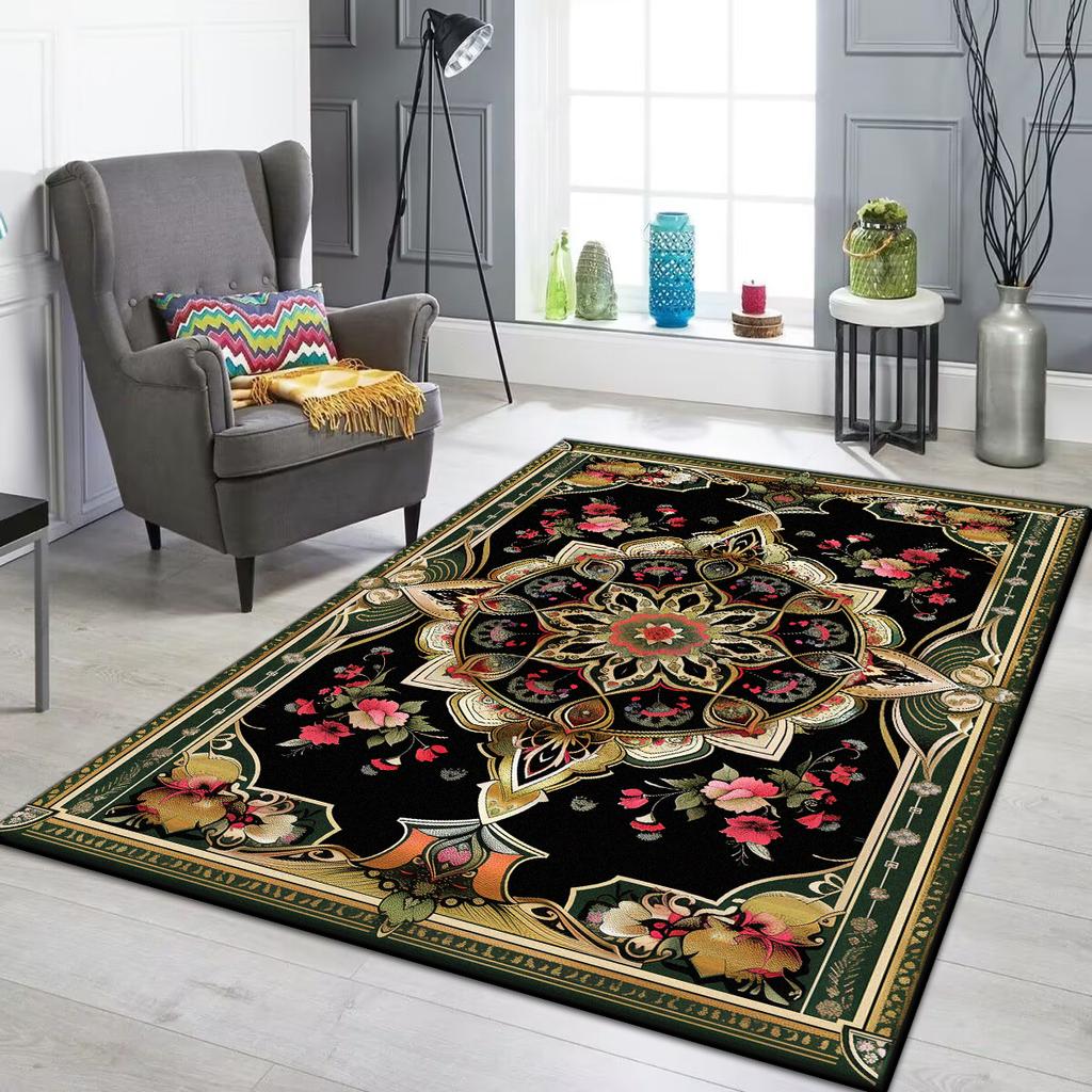 Tappeto Persiano di Lusso Soggiorno Tappeto di Grandi Dimensioni Antiscivolo Tappetino per Tavolini da Caffè Decorazione Casa Tappeto per Camera da Letto Salotto Tapis Salon