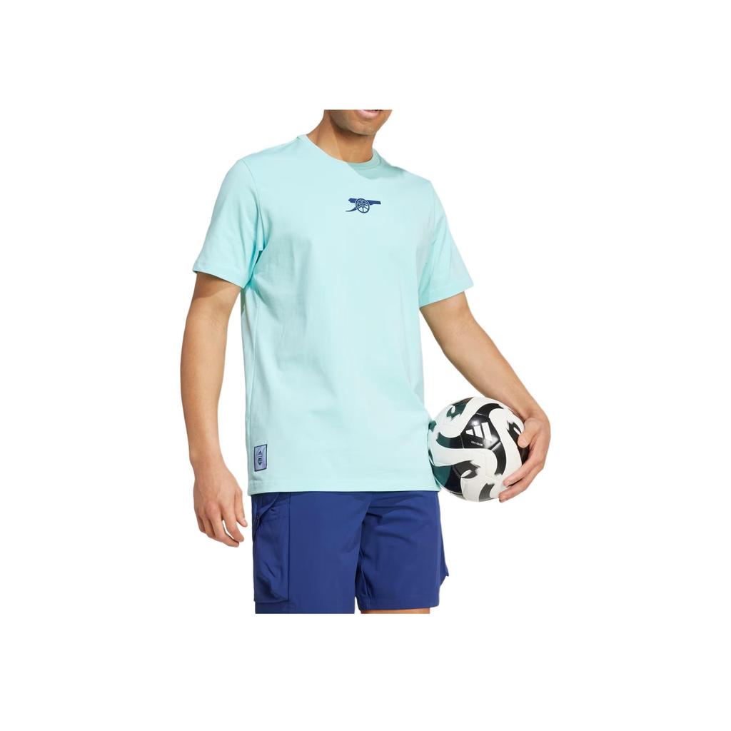 adidas Arsenal Maglia da Calcio Comoda Versatile a Maniche Corte da Uomo Top Trasparente-Acqua-Verde IT4100