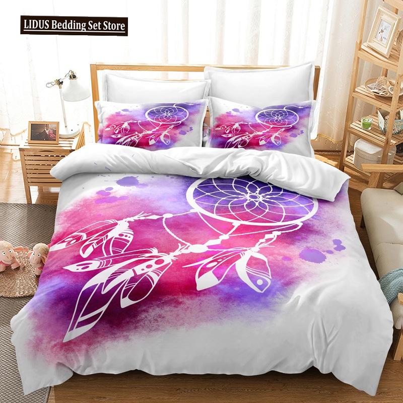 Traumfänger Bettbezug Set King Queen Größe Tribal Exotisch Floral Böhmischer Stil Polyester Bettwäsche Set Für Kinder Mädchen Junge Jugendliche