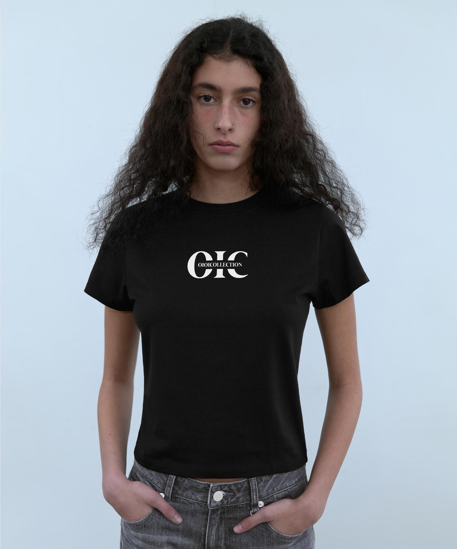 Oioi Collection Overlay Women S T-Shirt Black Xs