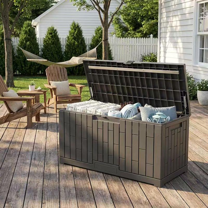 Outdoor Garden Plastic Storage Box - Waterproof & Wear-Resistant Cabinet Organizer