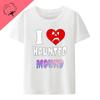 Bavlněné tričko Sematary I Love Haunted Mound Populární trend Tvar srdce Unisex Krátký rukáv Grafika Halloween Neformální trička