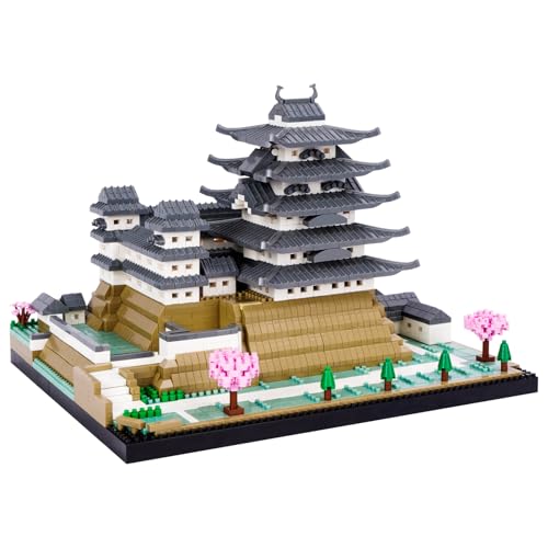 LULUFUN Himeji Castle Micro Block Building Toy, Castle Block Set, Famous Castle, Shirasagi Castle, World Heritage Site, DIY Hobby Model, Adult Birthda