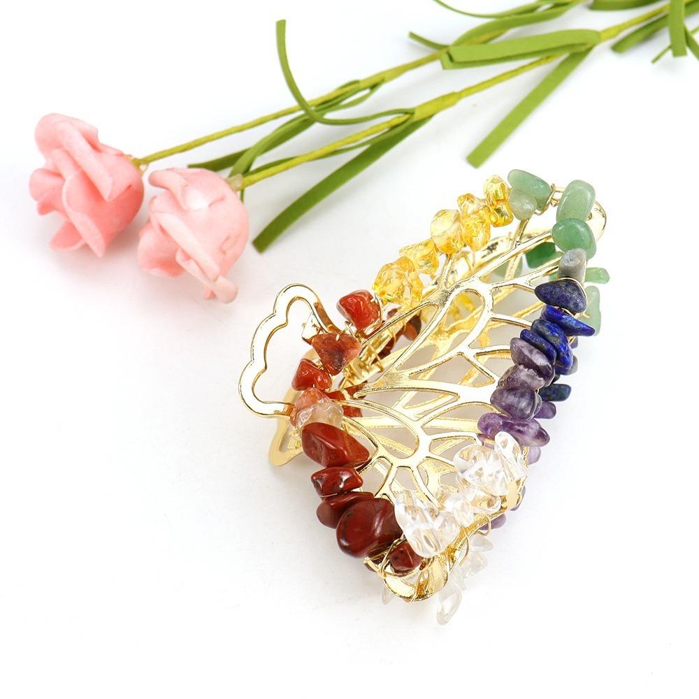 Crushed Stone Hair Clip Non-slip Butterfly Crystal Hairpin Elegant Hair Claw  Party