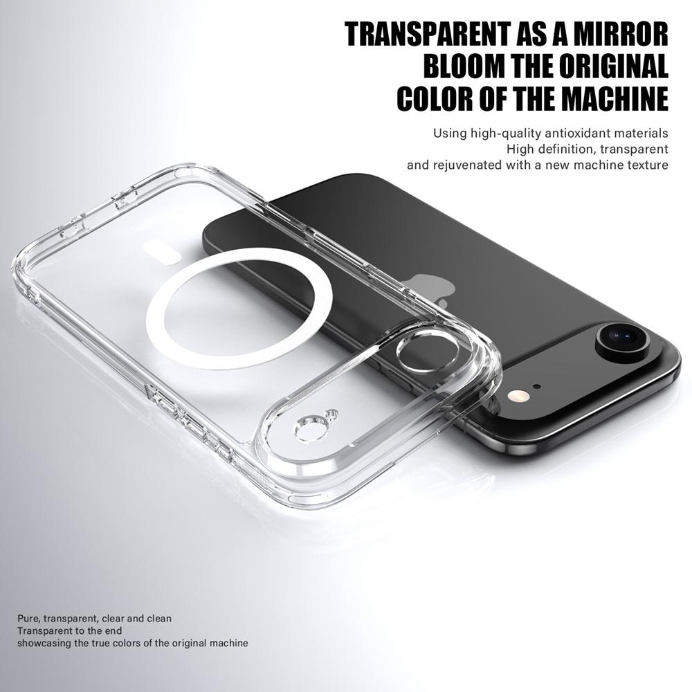 KEYSION Shockproof Transparent Case for MagSafe for iPhone 17 Air HD Clear TPU+PC Magnetic Wireless Charging Phone Back Cover
