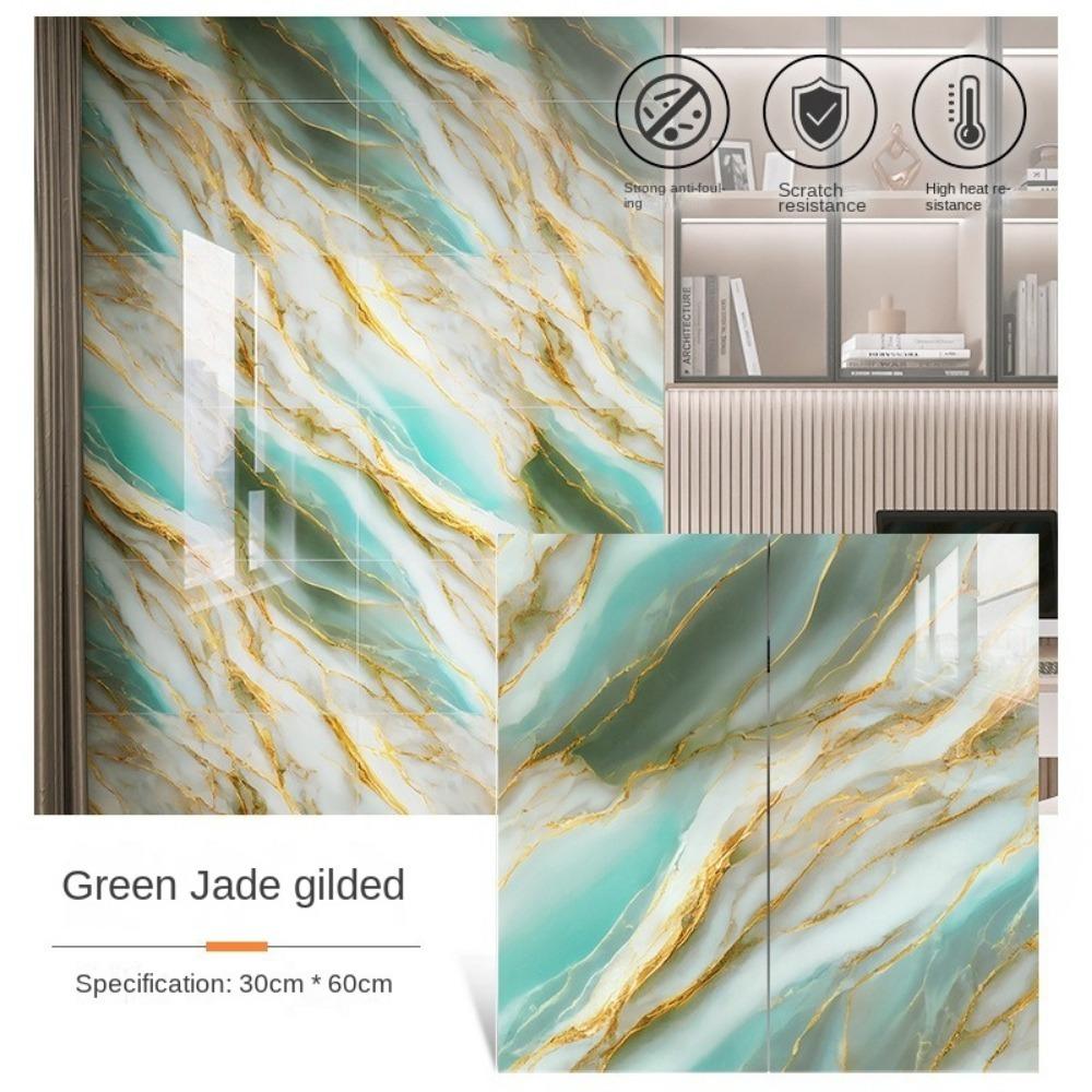 Self Adhesive Wall Stickers 30x60cm Floor Tile Sticker New Marble Tiles  Kitchen Decoration