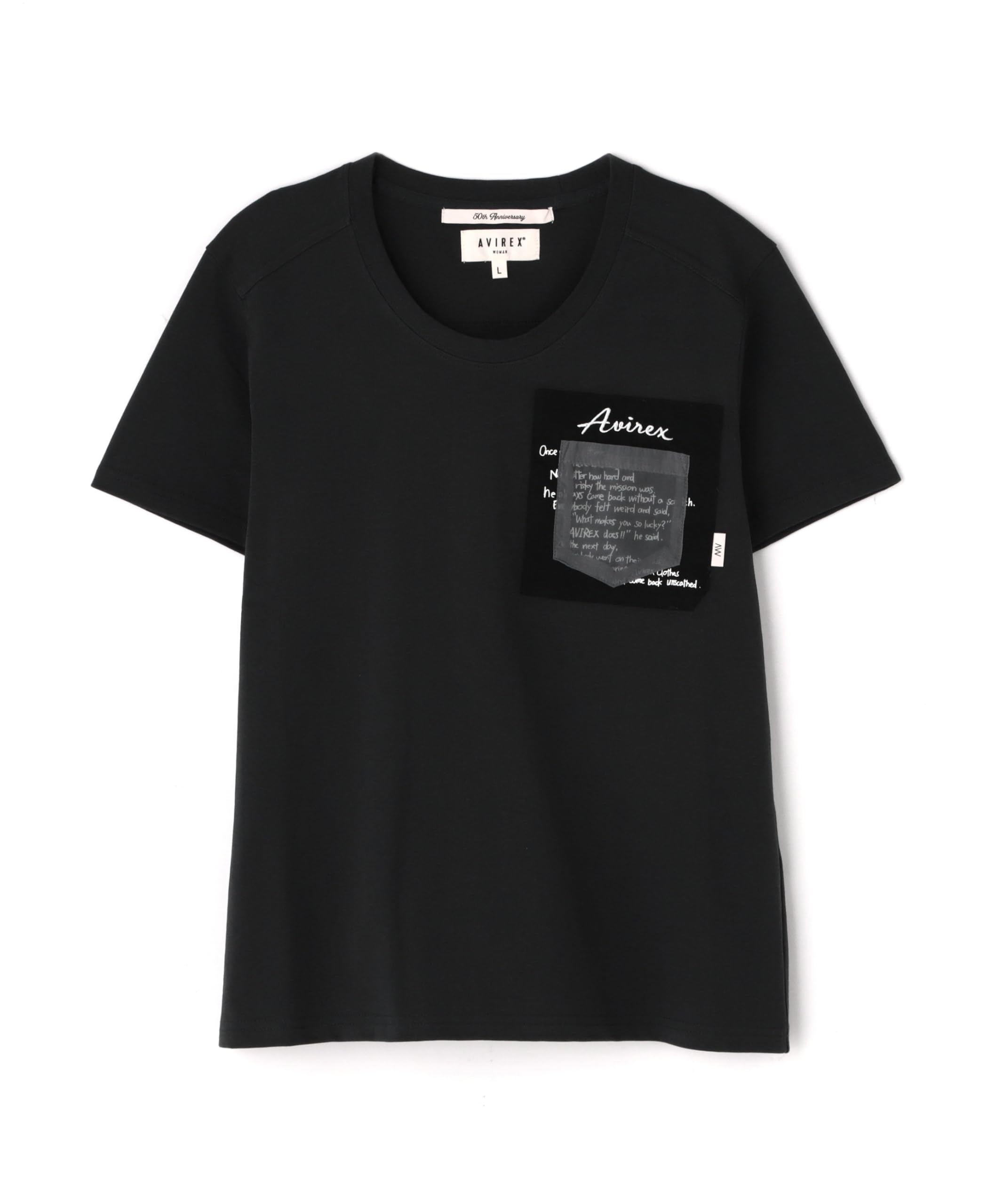 AVIREX MILITARY ORGANDY POCKET T-SHIRT women s M 410 charcoal 783-5135601