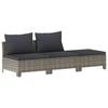 Vidaxl 11-Cz. Garden Lounge Set, Cushions, Grey PE Rattan