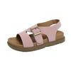 Women Sandals Summer New Solid Color Open Toe Flat Casual Slippers Buckle Outdoors Beach Sandals Sandalias De Mujer