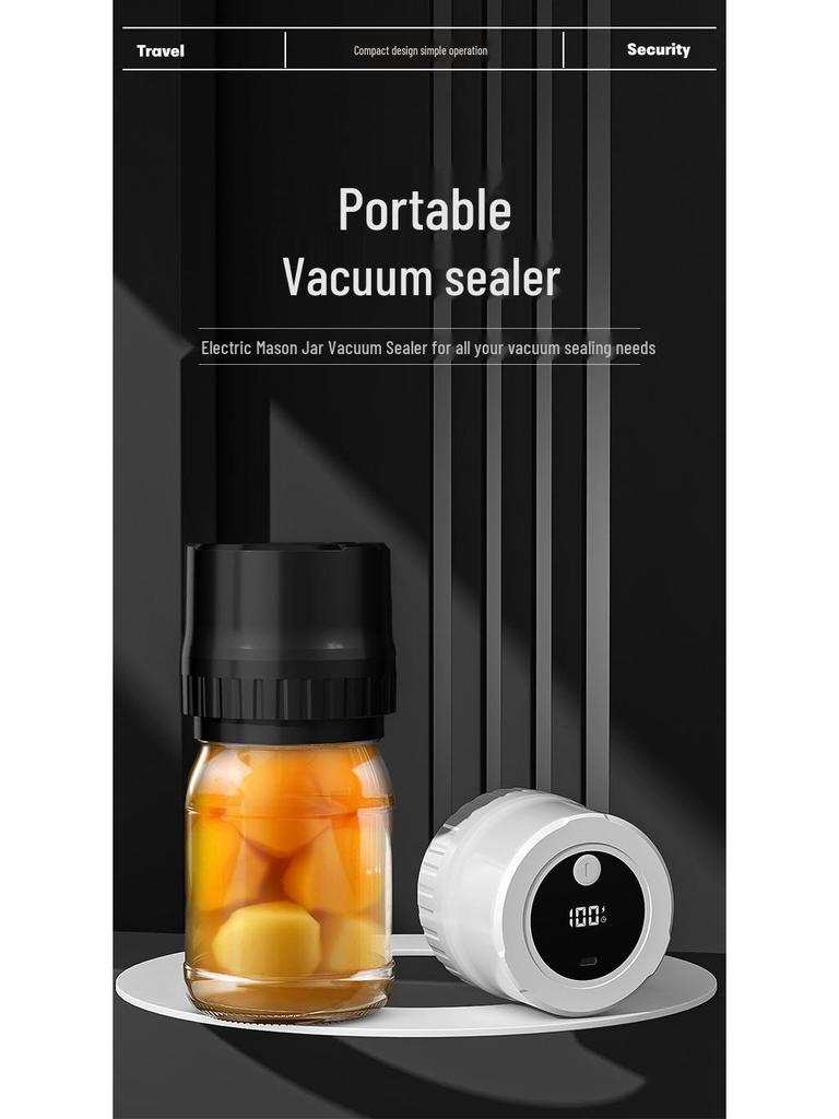 Tragbarer Einmachglas-Vakuumierer: Automatischer Stopp Elektrische Frischhaltemaschine