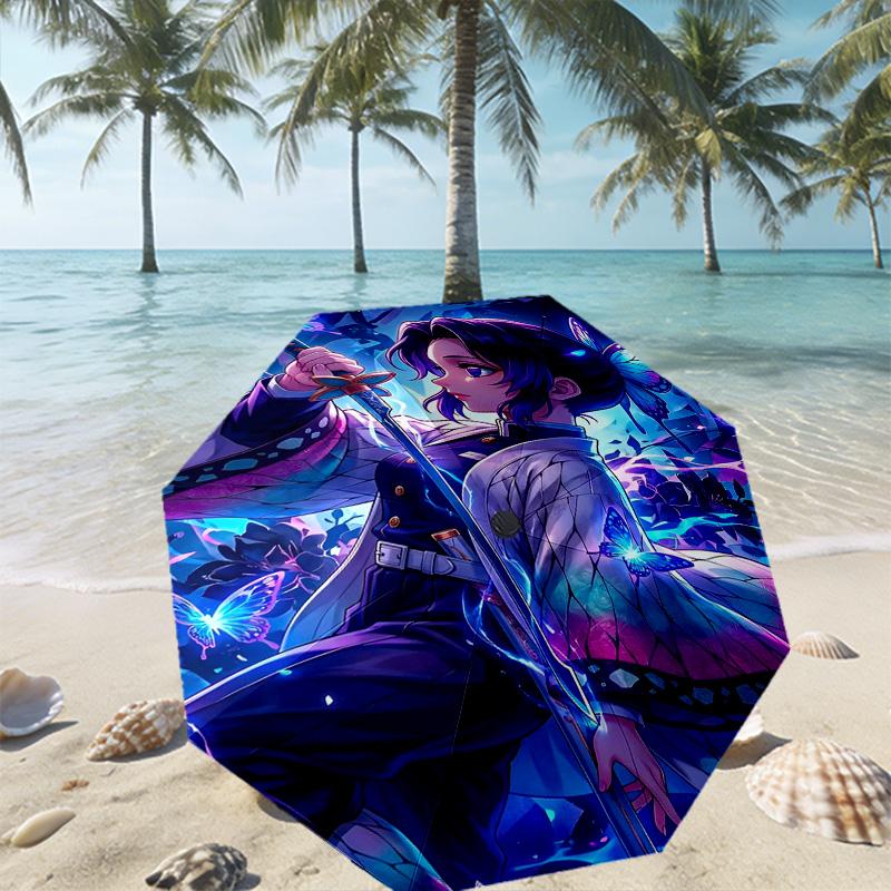 Demon Slayer Print Umbrella Automatic Opening/ Closing - Portable Foldable Design - Daily use for Travel/Outdoor - Gift for Birthday