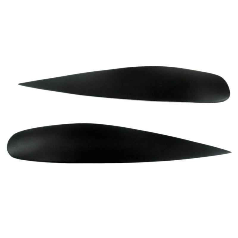 For Mitsubishi Lancer Ralliart 2004-2006 Glossy Black Car Sticker Front Headlights Eyebrow Eyelid Trim Cover