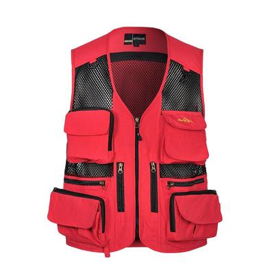 Men's Breathable Mesh Sleeveless Vest - Outdoor Summer Workwear with Custom Print Option