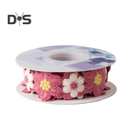 Haftowana wstążka z kwiatami 9,84 stopy Koronkowa taśma Słonecznik Wstążka DIY Koronka Wstążka do szycia Haftowa wstążka do sukni ślubnej Opaska do włosów Ozdoba ubrań