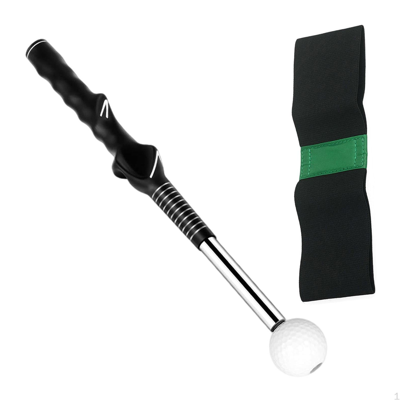 

Регулируемая разминочная палка для тренировки ударов по гольфу для начинающих и продвинутых игроков Green Trainer Strap