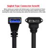 Cablecc USB A Male Down Angled 90 Degree To Plug Up Angle Lock Screw Panel 25cm 3.0 Micro-B 3.0 Cable,