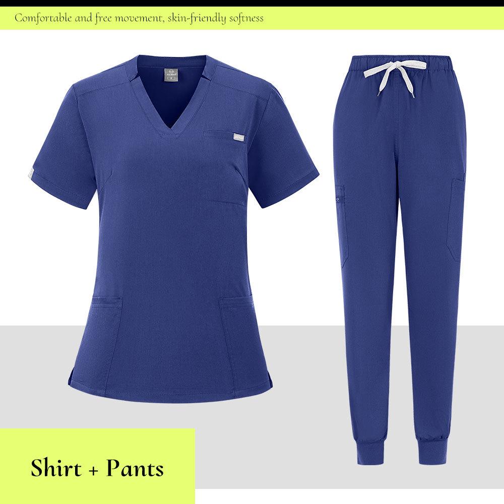 Women's Short Sleeve Dental Clinic & Beauty Salon Nurse Uniform