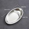 Korean Style Stainless Steel Divided Snack & Fry Serving Plate