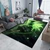 1PC Green glowing dragon on rock Print Carpet Rug for Living Room Bedroom Sofa Doormat Home Decor Non-slip Floor Mat