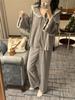 Korean Style Pajama Set: Women's Cute Lace Doll Collar, Long Sleeve & Pants for Spring/Autumn