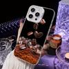 Coffee Beans White Translucent Mobile Phone Case for iPhone 17 16 15 14 13 12 11 X XR XS Air Pro Max Plus Colorful Cover