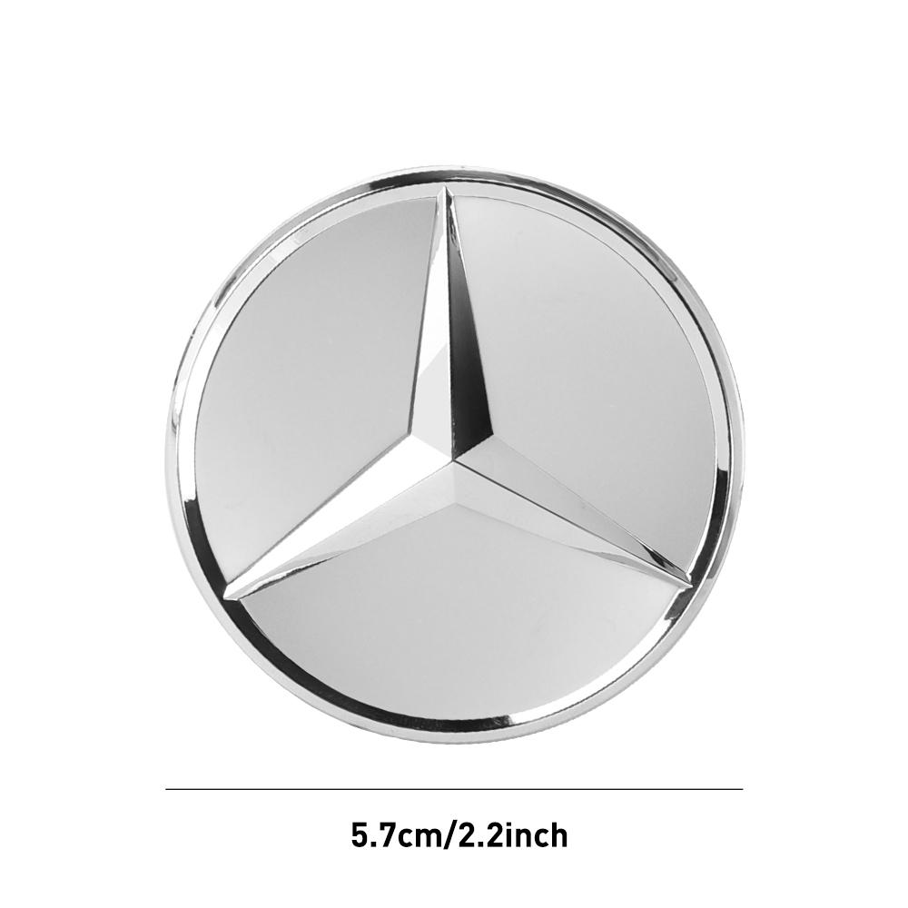 ABS Car Steering Wheel Center Emblem Sticker Benz Star Logo Badge With Pins Decor For Mercedes Benz G S R C E B A Class GLA GLK
