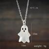 Cute ghost halloween earrings women's girl fashion little ghost ring necklace party halloween jewelry gift