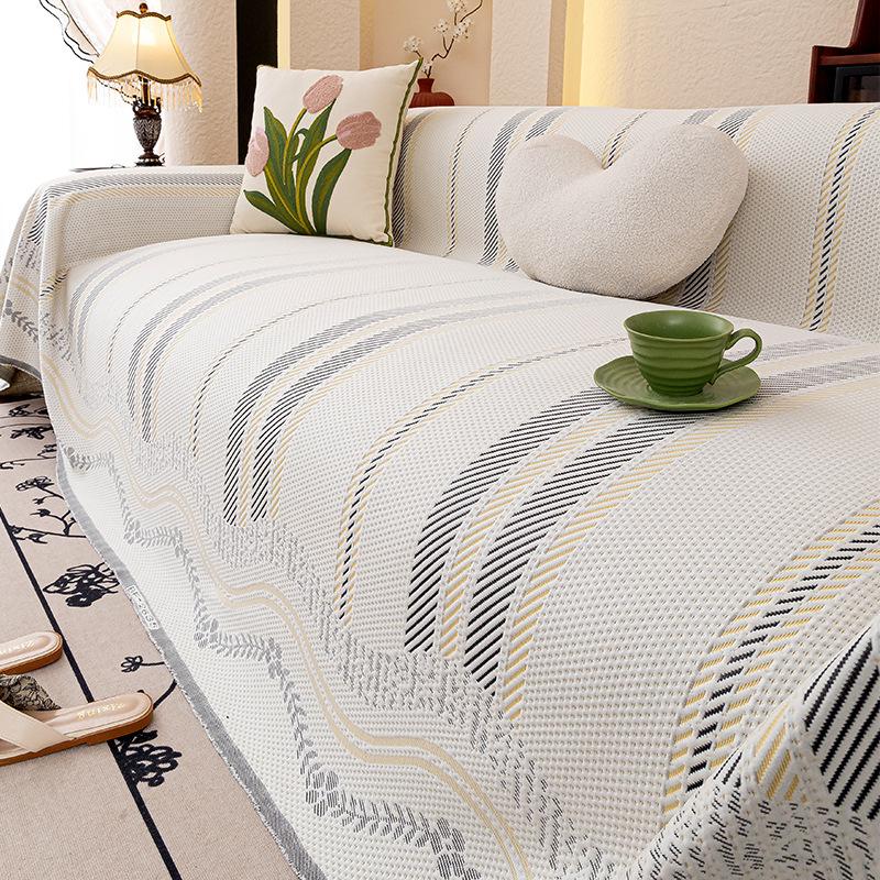 

2025 new summer ice silk sofa cover cloth towel non-slip anti-cat scratch cover high-end full cover a whole seat cushion 180*130cm