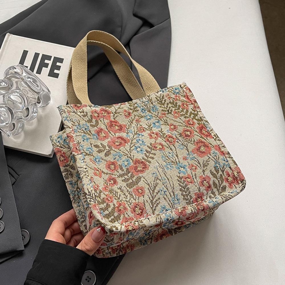 

Fashion Flower Floral Printing Single Shoulder Bag Large capacity Reusable Crossbody Bag Simple Versatile Messenger Bags