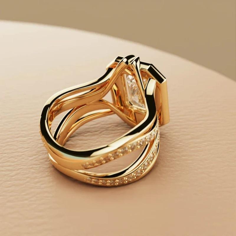 Nádherné Luxusní Prsteny pro Ženy Svatba Zásnubní Doplňky Unikátní Dámský Prsten Módní Šperky Dárky