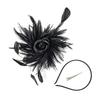 Dual-purpose Feather Headdress Colorful Lady Fascinators Retro Flower Headpieces  Wedding