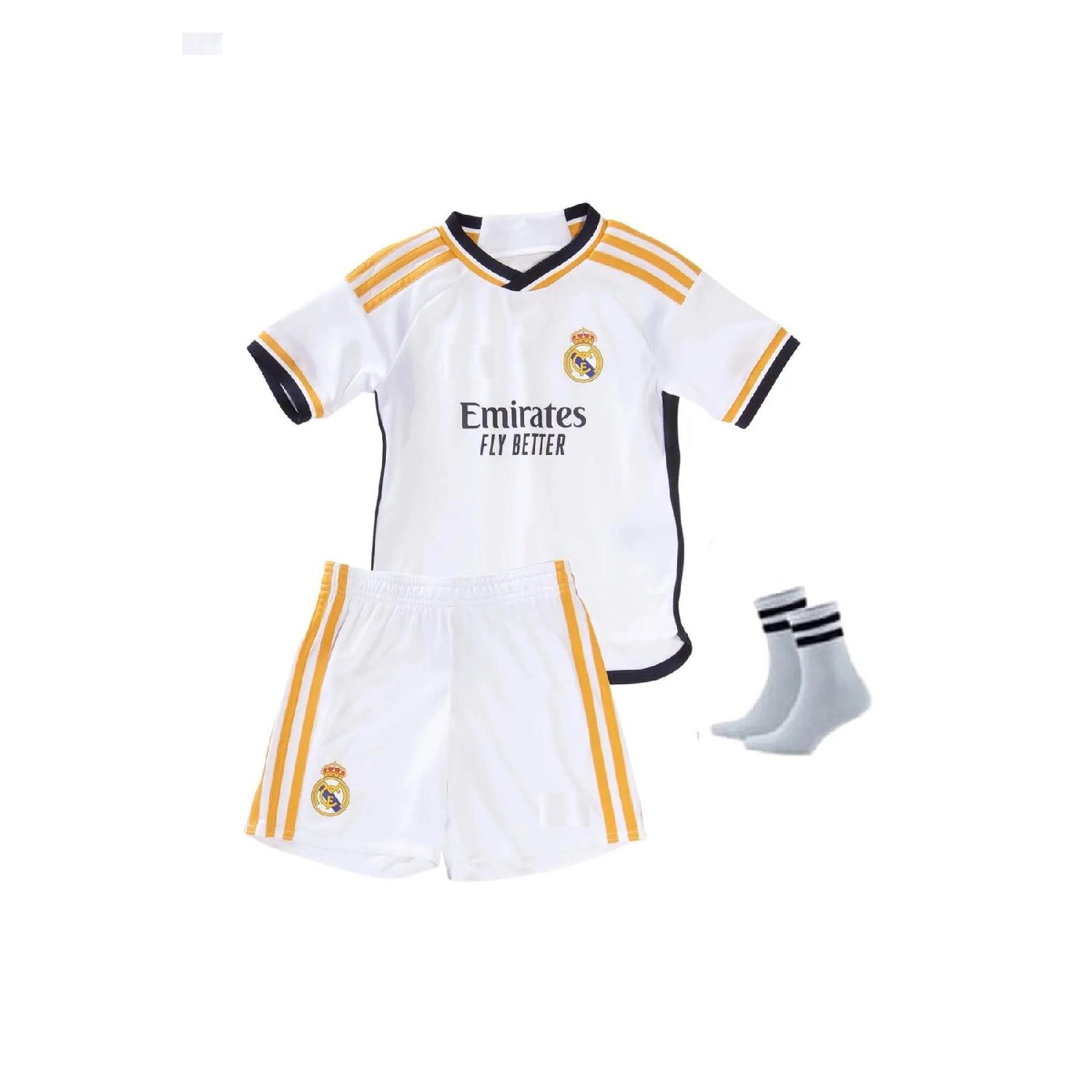 

Детская футбольная майка нового сезона Реал Мадрид Бензема 23/24