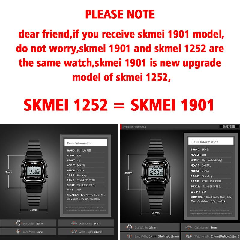 SKMEI Fashion Sports Watch Women Top Brands Luxury 3Bar Waterproof Ladies Watches Small Dial Digital Wristwatch Relogio Feminino
